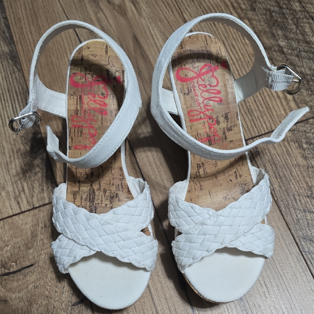 Jellypop Women's Braided White Sandals